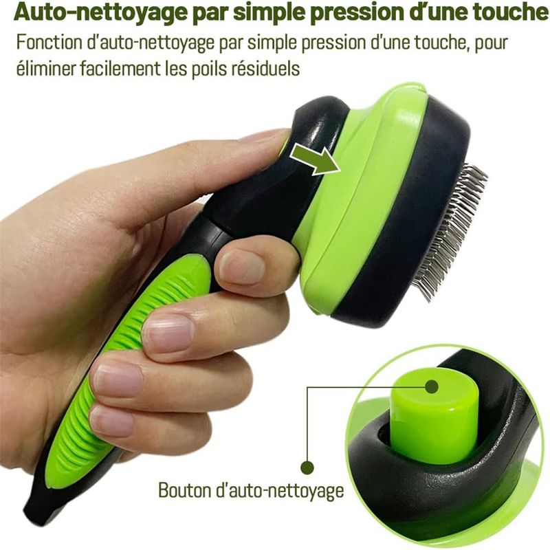 IntiMeg Peigne autonettoyante pour chiens et chats