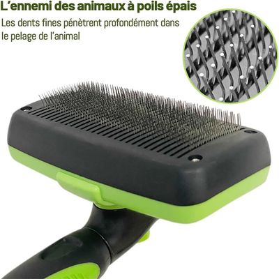 IntiMeg Peigne autonettoyante pour chiens et chats