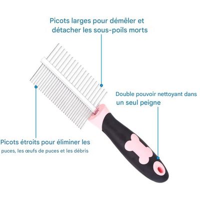 Pet Planet Kit de Brosse et Peigne de Toilettage Pour Chien à Poils Longs