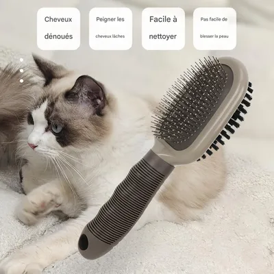 FurryFusion Peigne double face pour soin des poils de chien