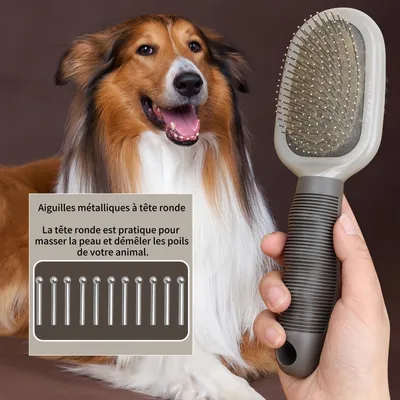 FurryFusion Peigne double face pour soin des poils de chien