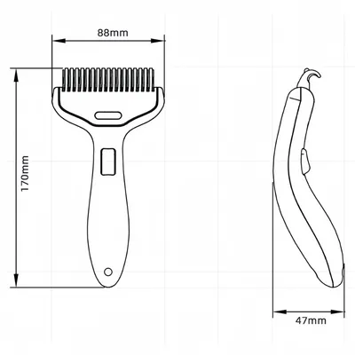 FurryFusion Brosse dépilatoire pour chats et chiens