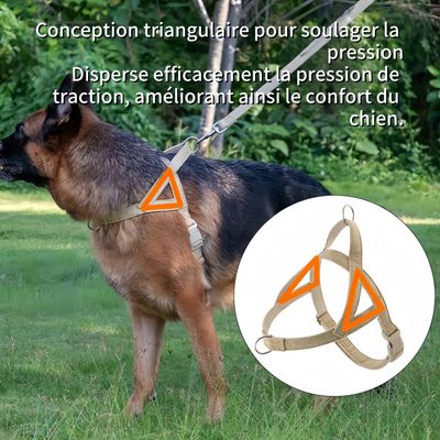 FurryFusion Harnais en coton et lin pour grand chien