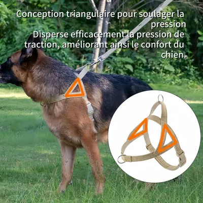 FurryFusion Harnais en coton et lin pour grand chien