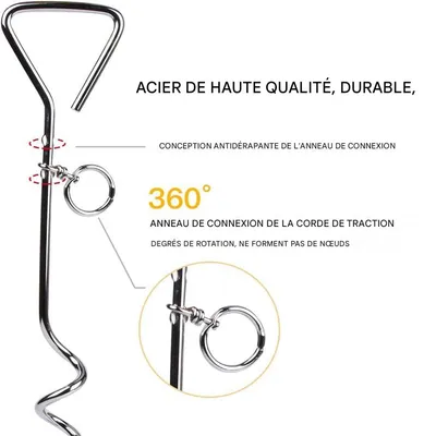 IntiMeg Piquet d'attache pour chien avec piquet