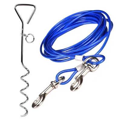 IntiMeg Piquet d'attache pour chien avec piquet IntiMeg Piquet d'attache pour chien avec piquet