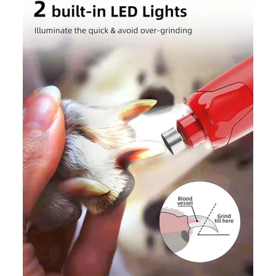 Lime à ongle pour chiens et chats - Silencieux (45 DB) 6 vitesses