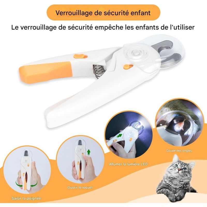 Pet Planet Coupe - Ongles Pour Chien et Chat Avec Éclairage LED