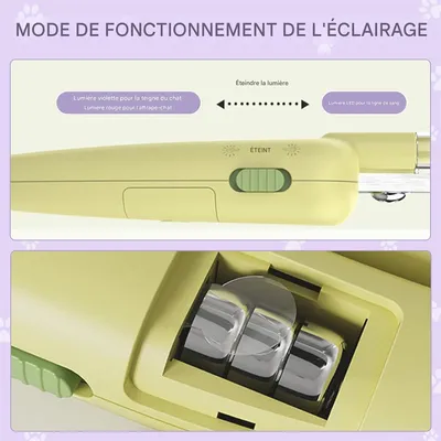 Petopia Ciseaux pour ongles de animaux en forme de banane avec lumière