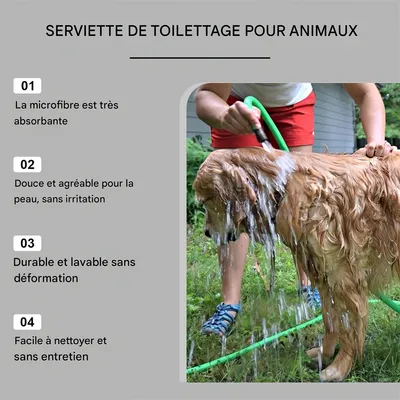 Pet Planet Serviette en microfibres pour animaux de compagnie
