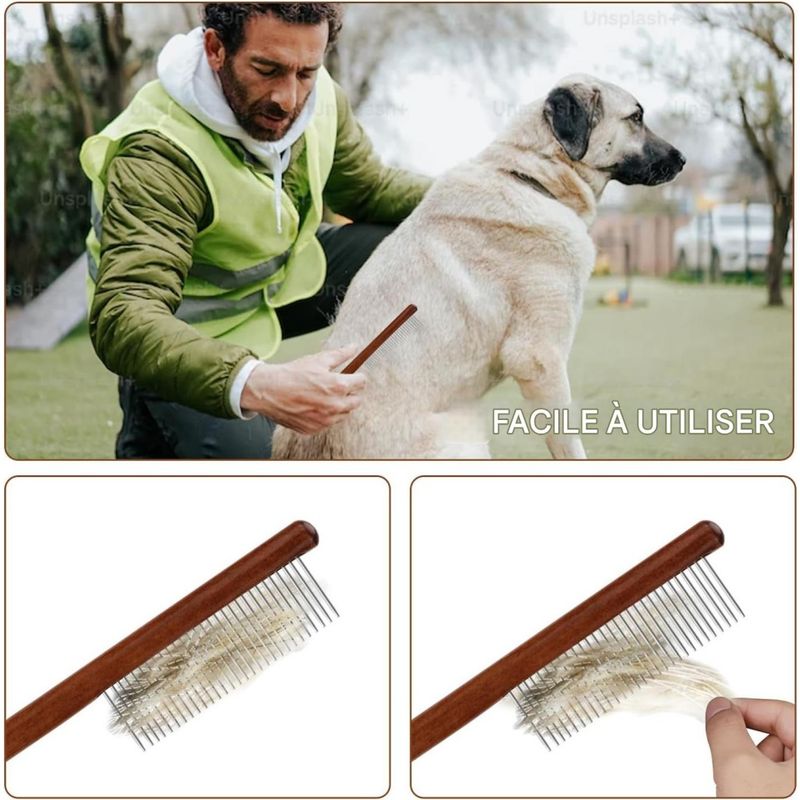 Pet Planet Lot de 3 Peignes de Toilettage Pour Chien Chat et Lapin