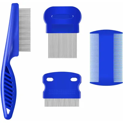 UAMLY Peigne anti-puces pour chat et chien, dents métalliques