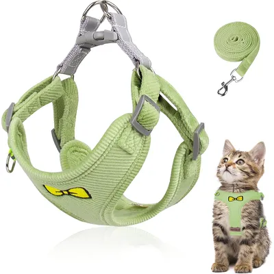 UAMLY Ensemble de laisse pour chat (vert)