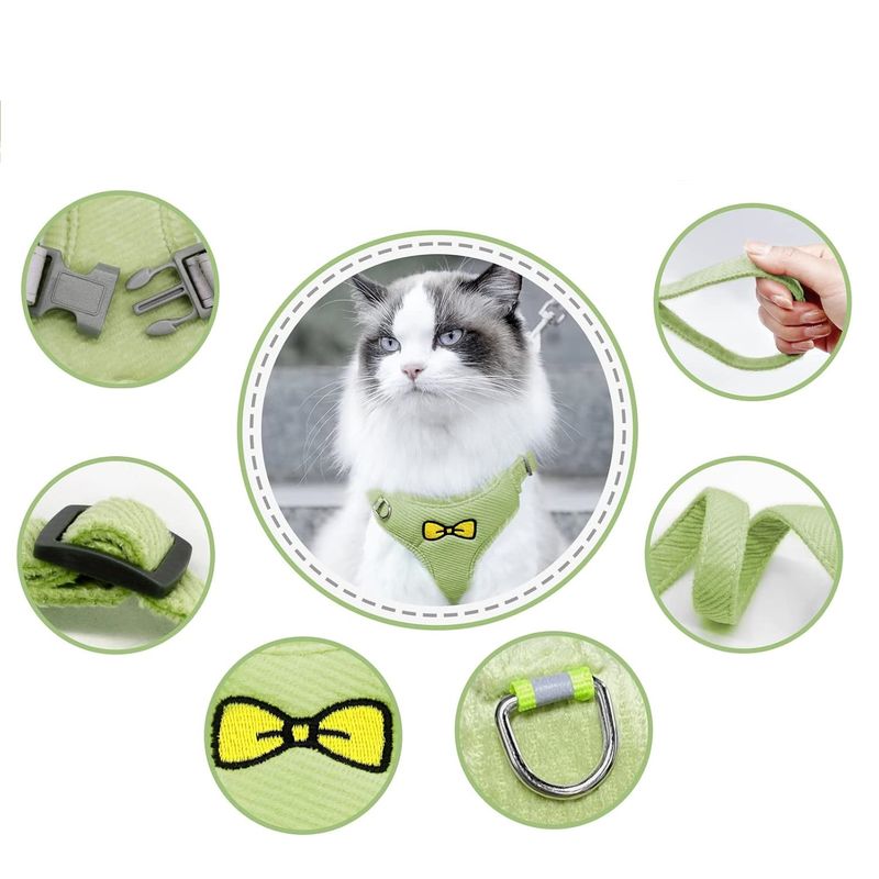 UAMLY Ensemble de laisse pour chat (vert)