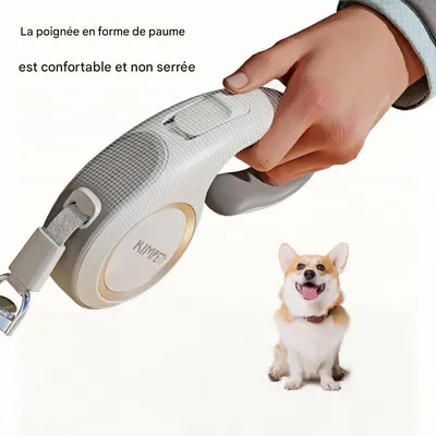 Petopia Corde de traction rétractable de 5m pour chiens et chats