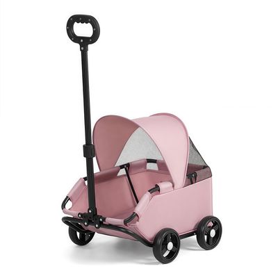 Poussette pour chiens et chats - Pliable, portable, avec auvent