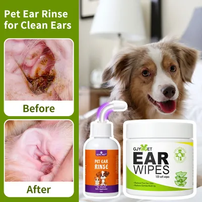 IntiMeg Kit de nettoyage des oreilles pour chiens et chats