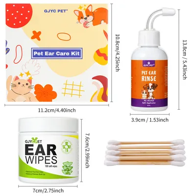 IntiMeg Kit de nettoyage des oreilles pour chiens et chats