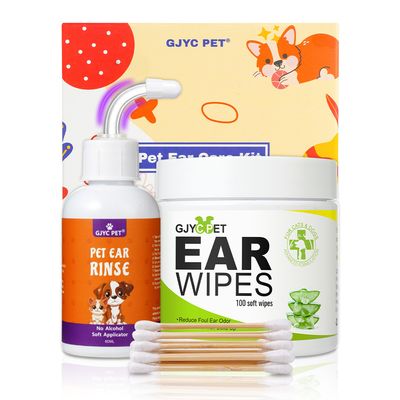 IntiMeg Kit de nettoyage des oreilles pour chiens et chats