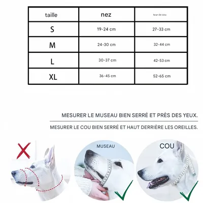 FurryFusion Muselière réglable pour chien