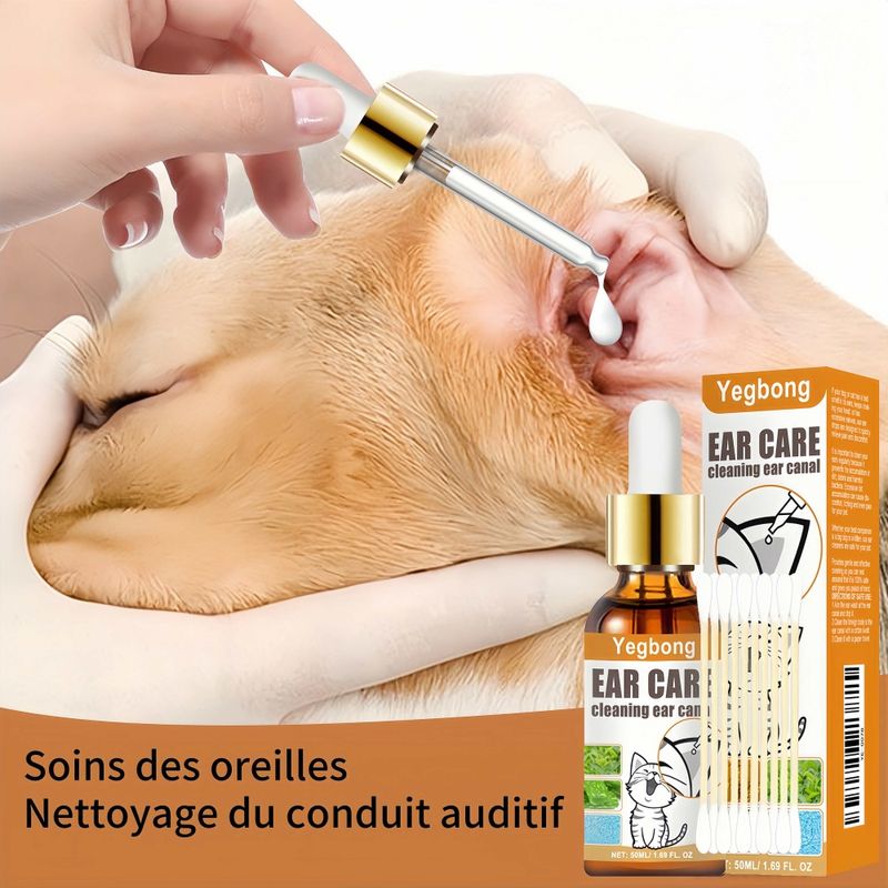 FurryFusion Liquide pour nettoyer les oreilles des animaux