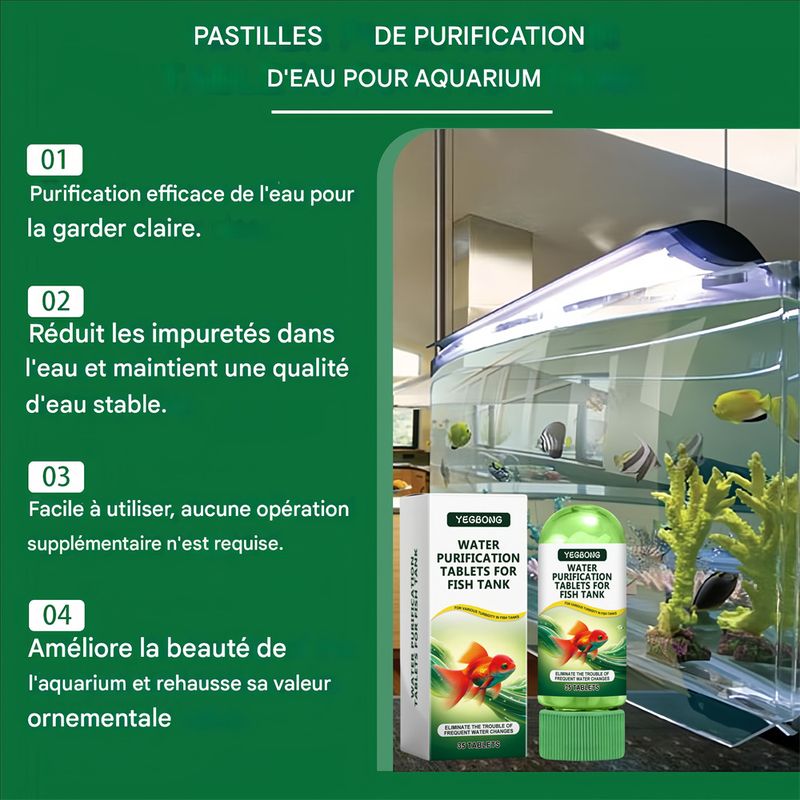 Pet Planet Pastilles de purification d'eau pour aquarium