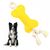 Pet Planet Jouet en feutre en forme d'os pour chiens 2 articles