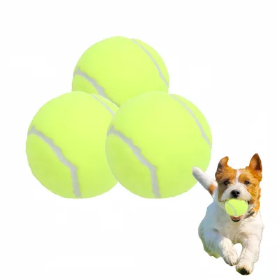 FurryFusion Lot de 3 balles de tennis extensibles pour chien