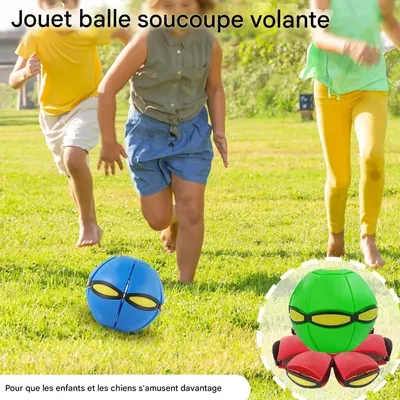 Pet Planet Jouet Balle Disque 2 Formes Transformable Lumière Pour Chien