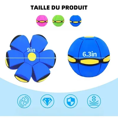 Pet Planet Jouet Balle Disque 2 Formes Transformable Lumière Pour Chien