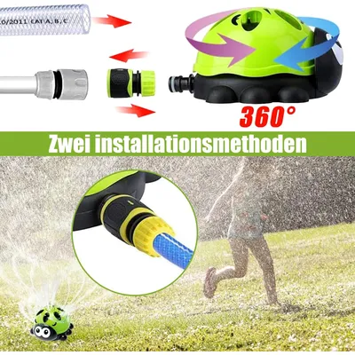 Jouet d'arrosage aquatique rotatif - Portable, pour chiens