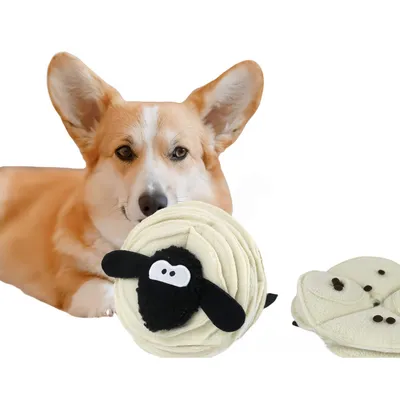 FurryFusion Jouet en peluche pour chien mouton
