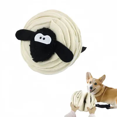 FurryFusion Jouet en peluche pour chien mouton
