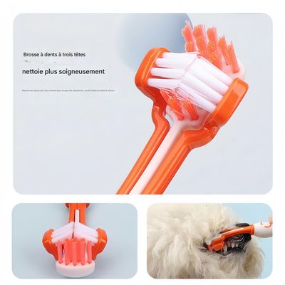 FurryFusion Kit de brosse à dents et de dentifrice pour chien et chat