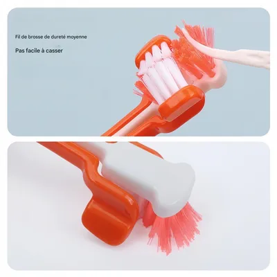 FurryFusion Kit de brosse à dents et de dentifrice pour chien et chat