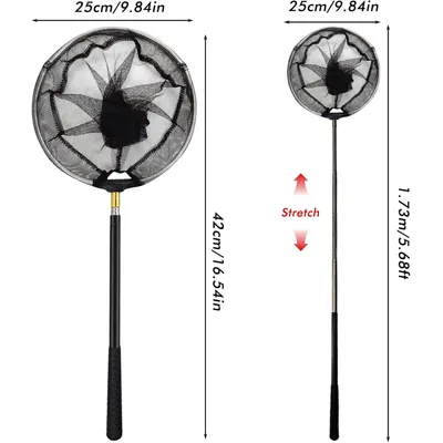 ZENITHMIND télescopique pliable portable Filet de pêche Épuisette