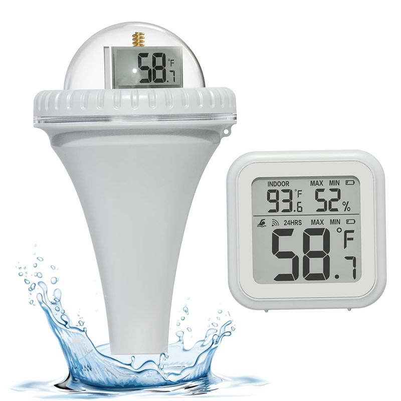 ZENITHMIND Thermomètre de piscine Thermomètre à piscine flottante