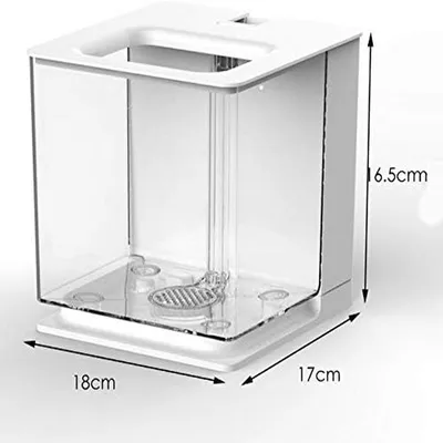 ZENITHMIND Aquarium Facile à Changer en Acrylique (Blanc)