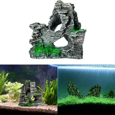 ZENITHMIND Décorations D'aquarium,Décoration de Grotte Cachée pour Squarium