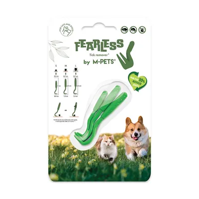 M-PETS - FEARLESS - Tire tiques - 3 pieces (S,M,L)