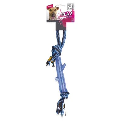 M-PETS - TWIST Stick Pink, Yellow & Blue Cotton rope & TPR