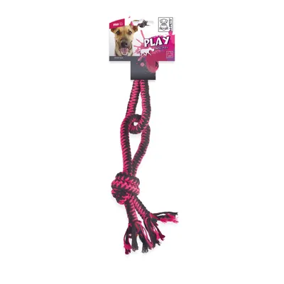 M-PETS - TWIST 8 - Rose, Jaune & Bleu - Corde en coton