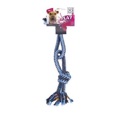 M-PETS - TWIST 8 - Rose, Jaune & Bleu - Corde en coton