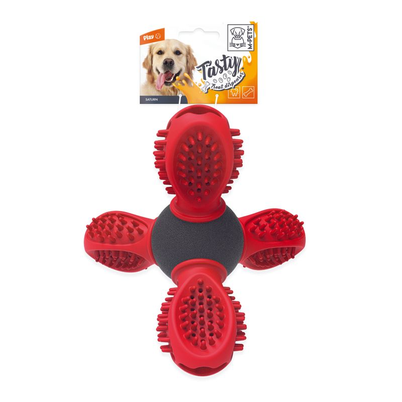 M-PETS - SATURN Jouet Chien TPR - Rouge