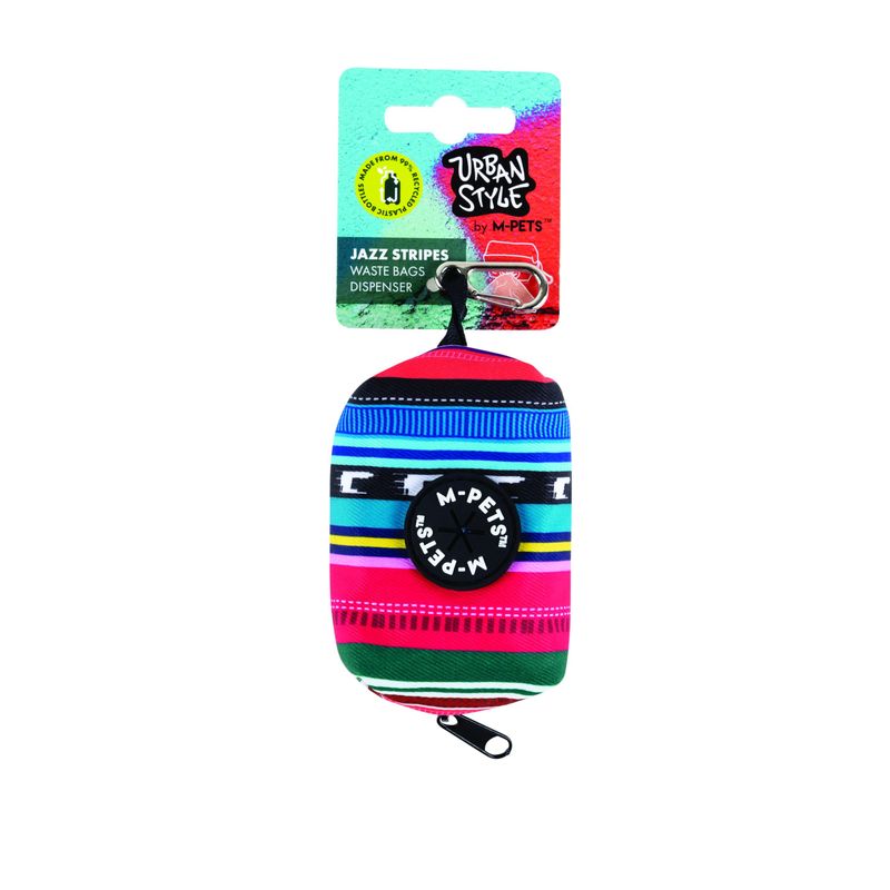 M-PETS URBANSTYLE Distributeur de sacs à déchets Jazz Stripes