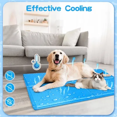 ZENITHMIND Tapis réfrigéré chien chat, gel non toxique, 90x50 cm