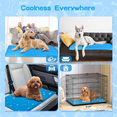 ZENITHMIND Tapis réfrigéré chien chat, gel non toxique, 90x50 cm