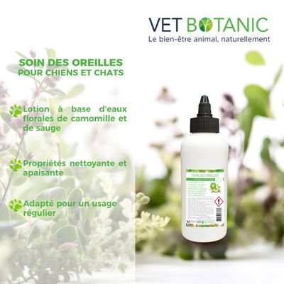 SOIN DES OREILLES à la sauge - Hygiène auriculaire chiens et chats