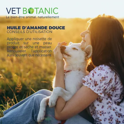 HUILE D'AMANDE DOUCE - Soin cutané du chien et du chat
