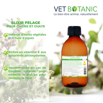 ELIXIR PELAGE - Beauté et brillance du poil du chien et du chat